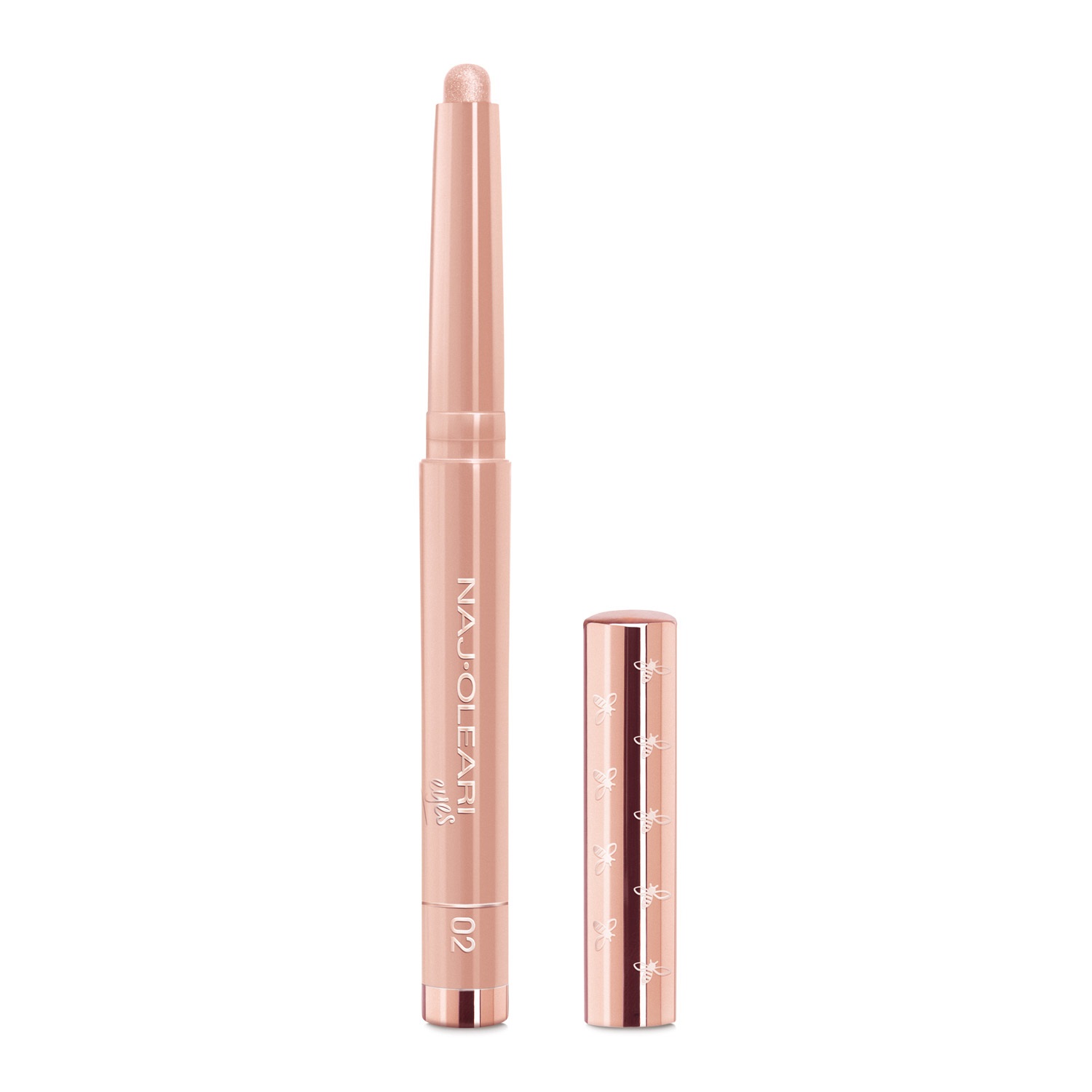 Naj-Oleari Absolute Stay Eyeshadow 02 Rosa Metallico - Ombretto in Stick a Lunghissima Tenuta e Resistente all'Acqua