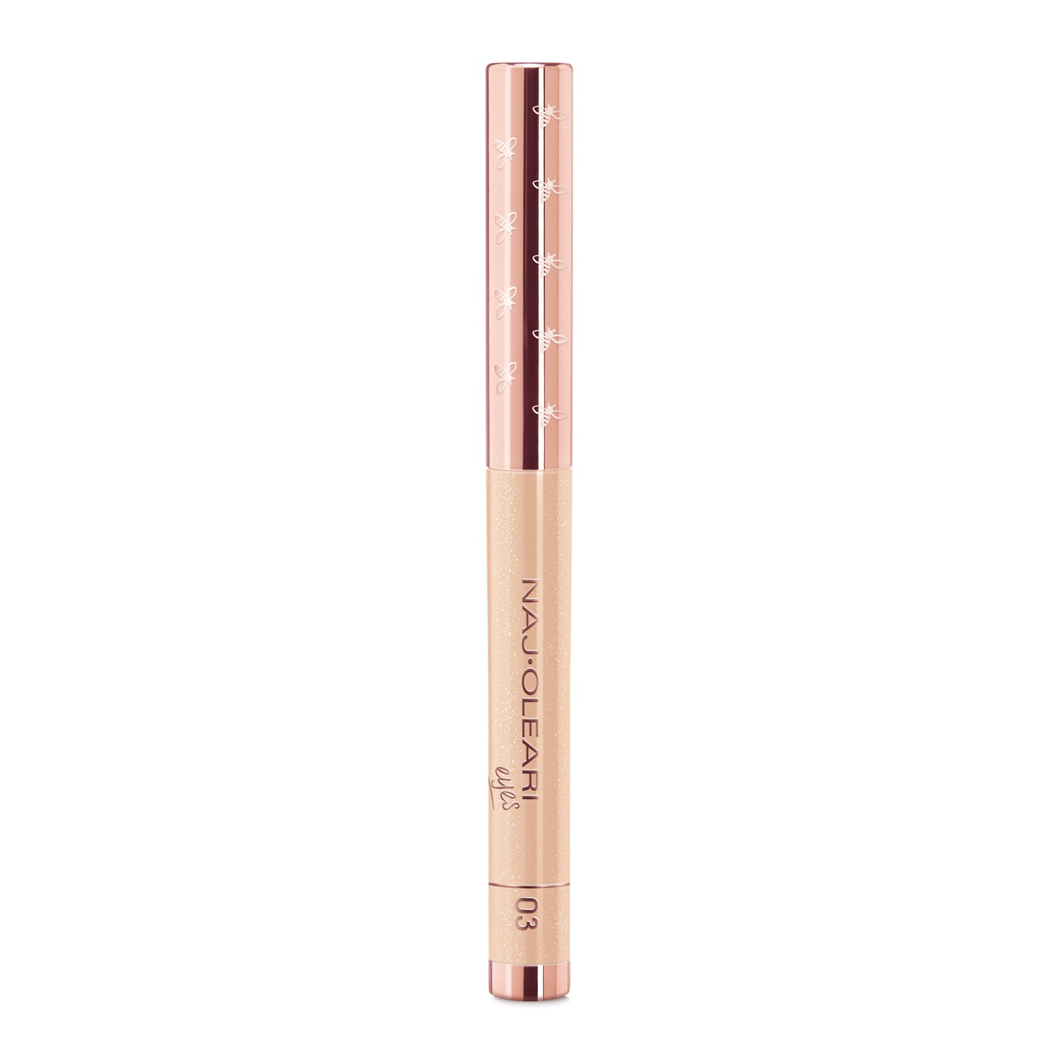 Naj-Oleari Absolute Stay Eyeshadow 03 Oro Perlato - Ombretto in Stick a Lunghissima Tenuta e Resistente all'Acqua
