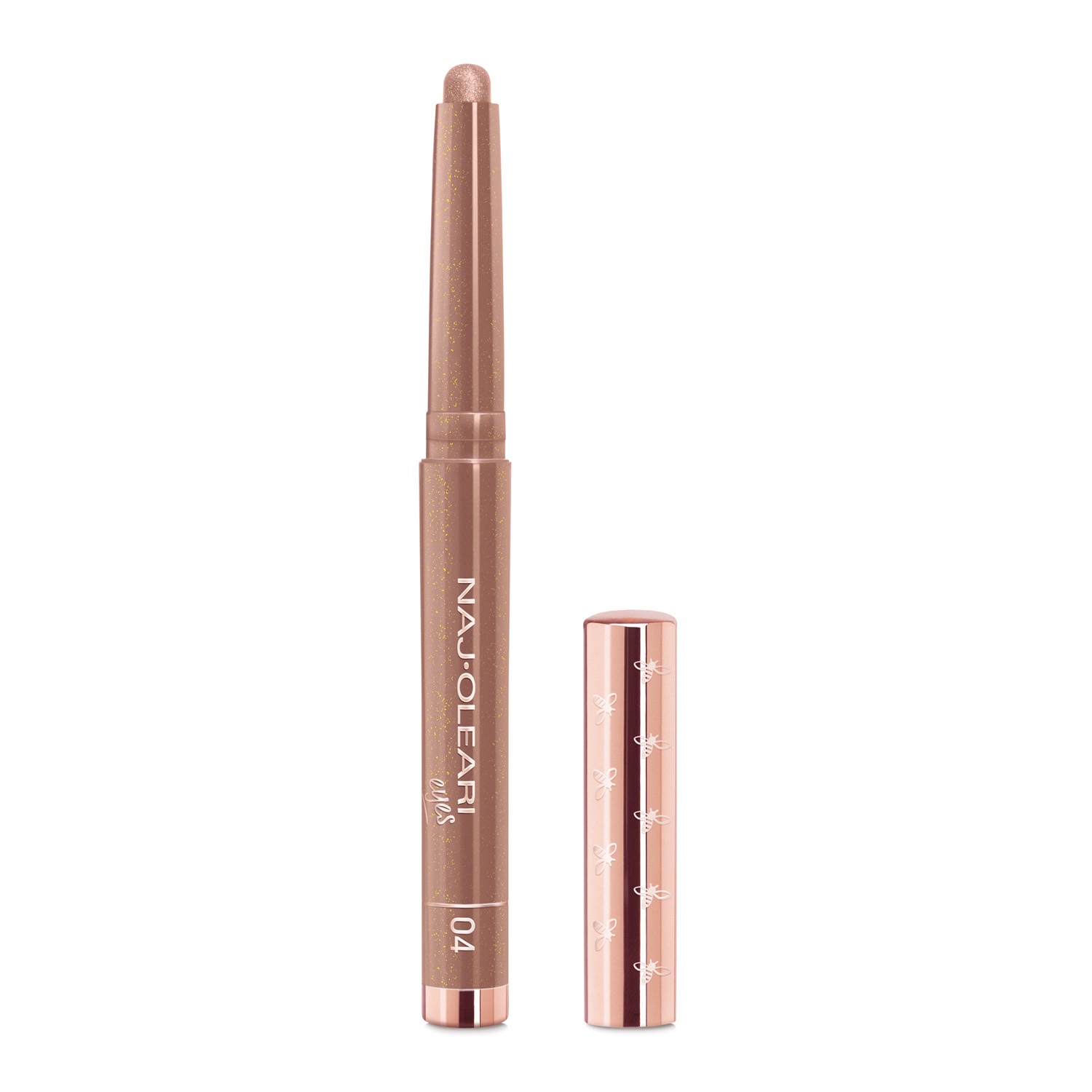 Naj-Oleari Absolute Stay Eyeshadow 04 Marrone Dorato - Ombretto in Stick a Lunghissima Tenuta, Resistente all'Acqua