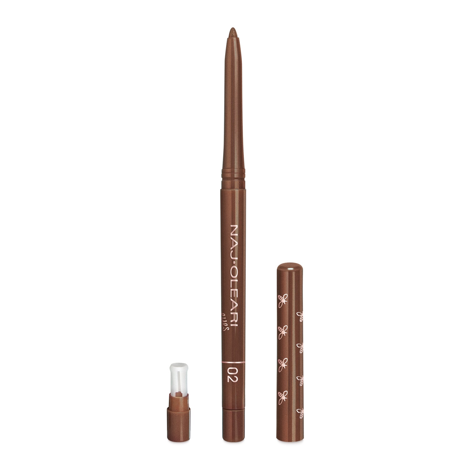 Naj Oleari Irresistible Eyeliner & Kajal 02 Marrone Dorato - Matita Kajal a Lunga Tenuta con Formula Cremosa e Estratti di Camomilla