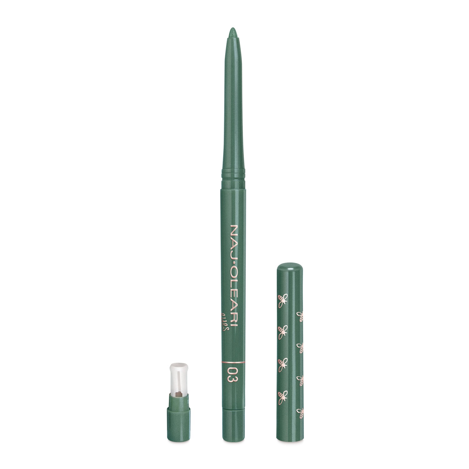 Naj-Oleari Irresistible Eyeliner & Kajal 03 Verde Bosco Perlato - Matita Kajal a Lunga Tenuta con Estratti di Camomilla
