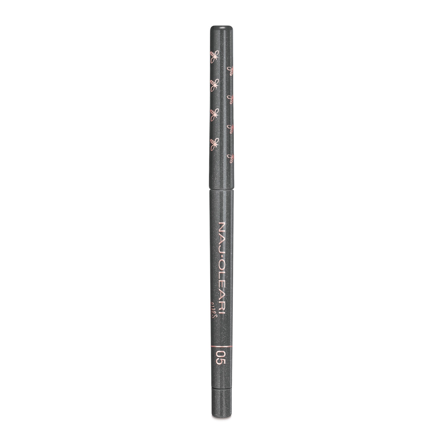 Naj-Oleari Irresistible Eyeliner & Kajal - Matita Occhi Automatica 05 Acciaio, Lunga Tenuta, Resistente all'Acqua, Formula Cremosa con Estratti di Camomilla