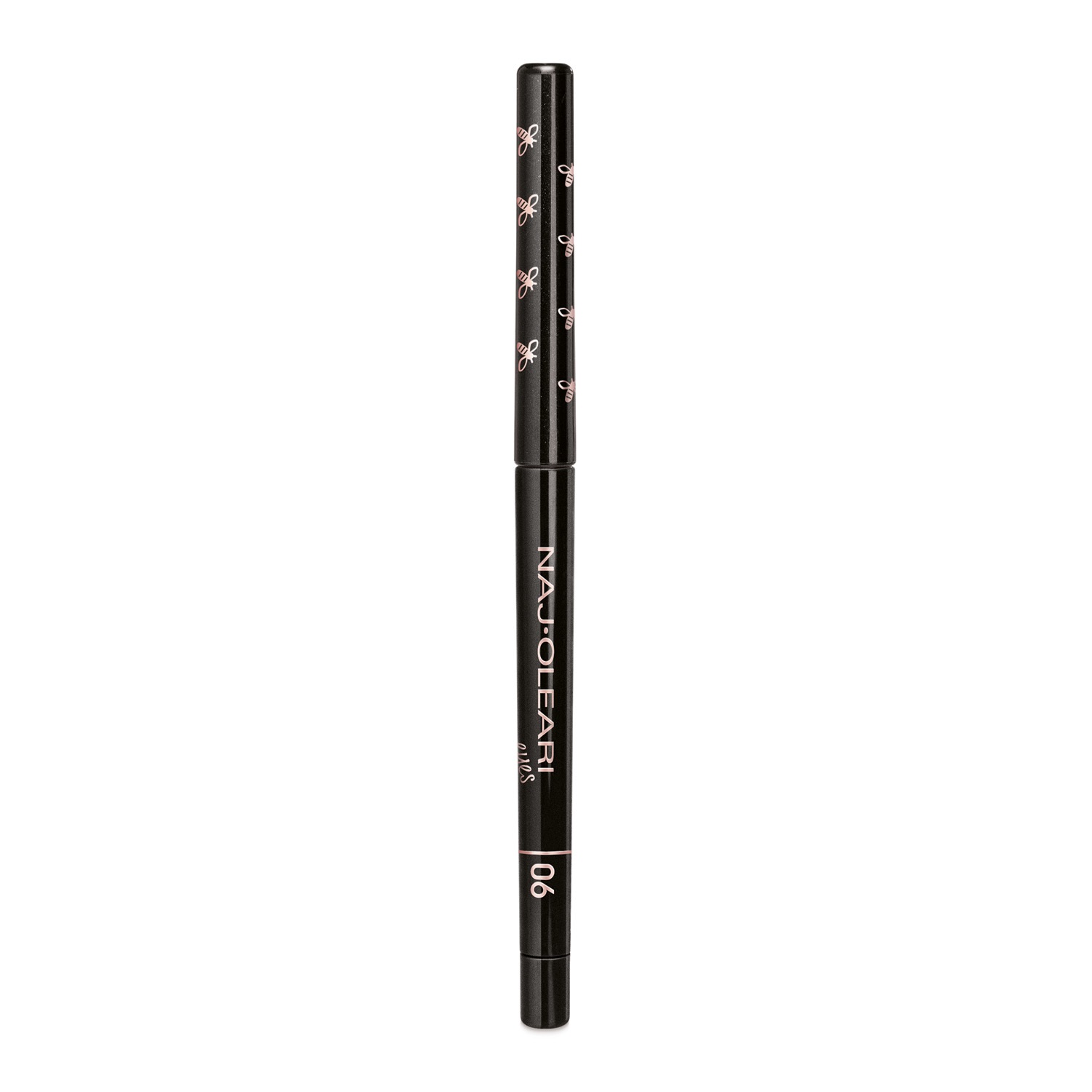 Naj-Oleari Irresistible Eyeliner & Kajal - 06 Nero Intenso, Matita Occhi Automatica a Lunga Tenuta con Formula Cremosa e Estratti di Camomilla