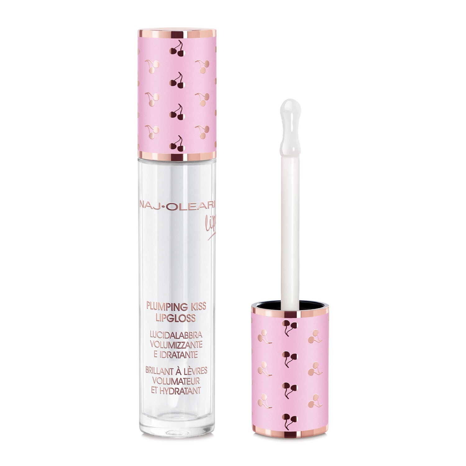 Naj-Oleari Plumping Kiss Lipgloss 01 Cristallo - Lucidalabbra Idratante e Volumizzante 6ml
