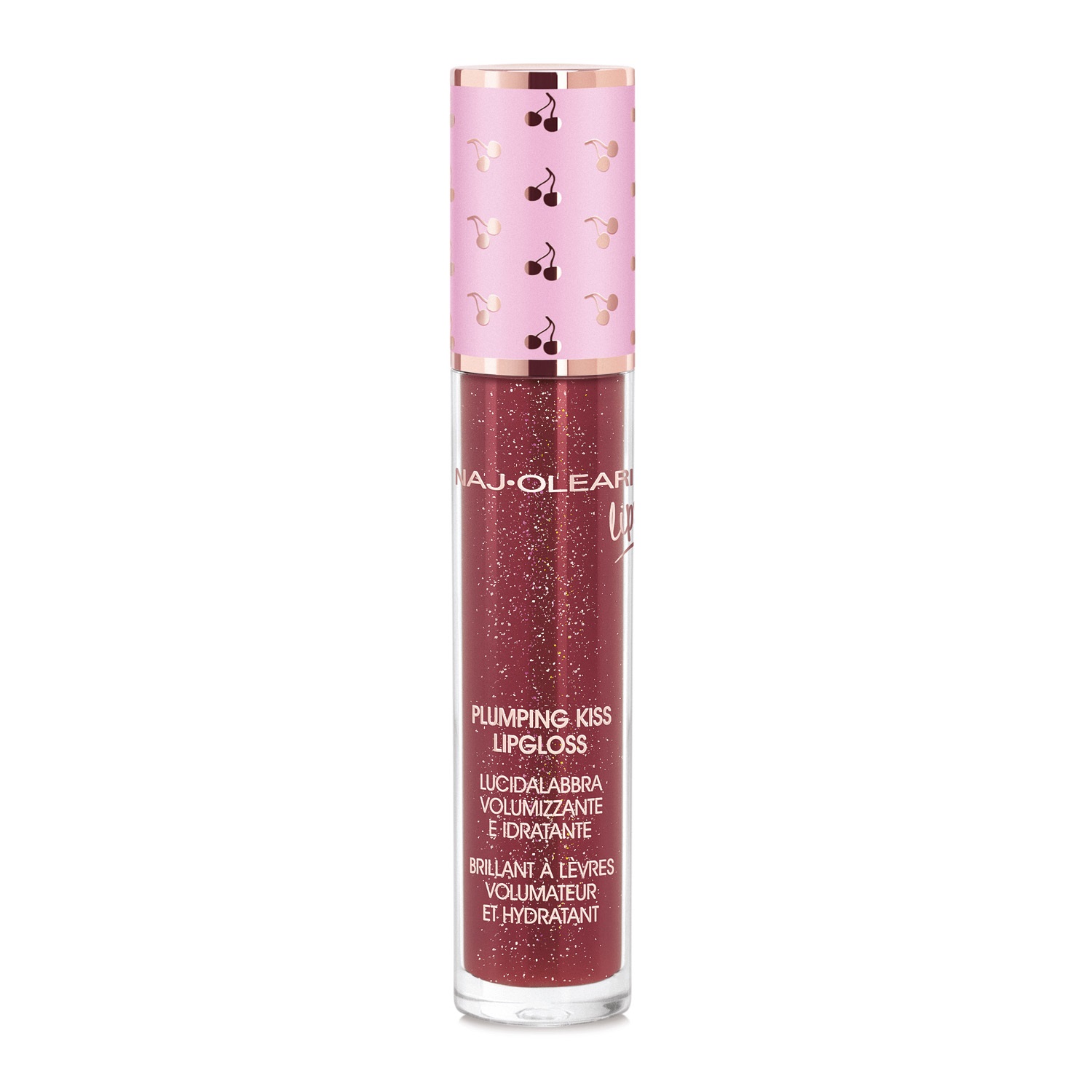 Naj-Oleari Plumping Kiss Lipgloss 07 Rosso Granatina - Lucidalabbra Idratante e Volumizzante 6ml