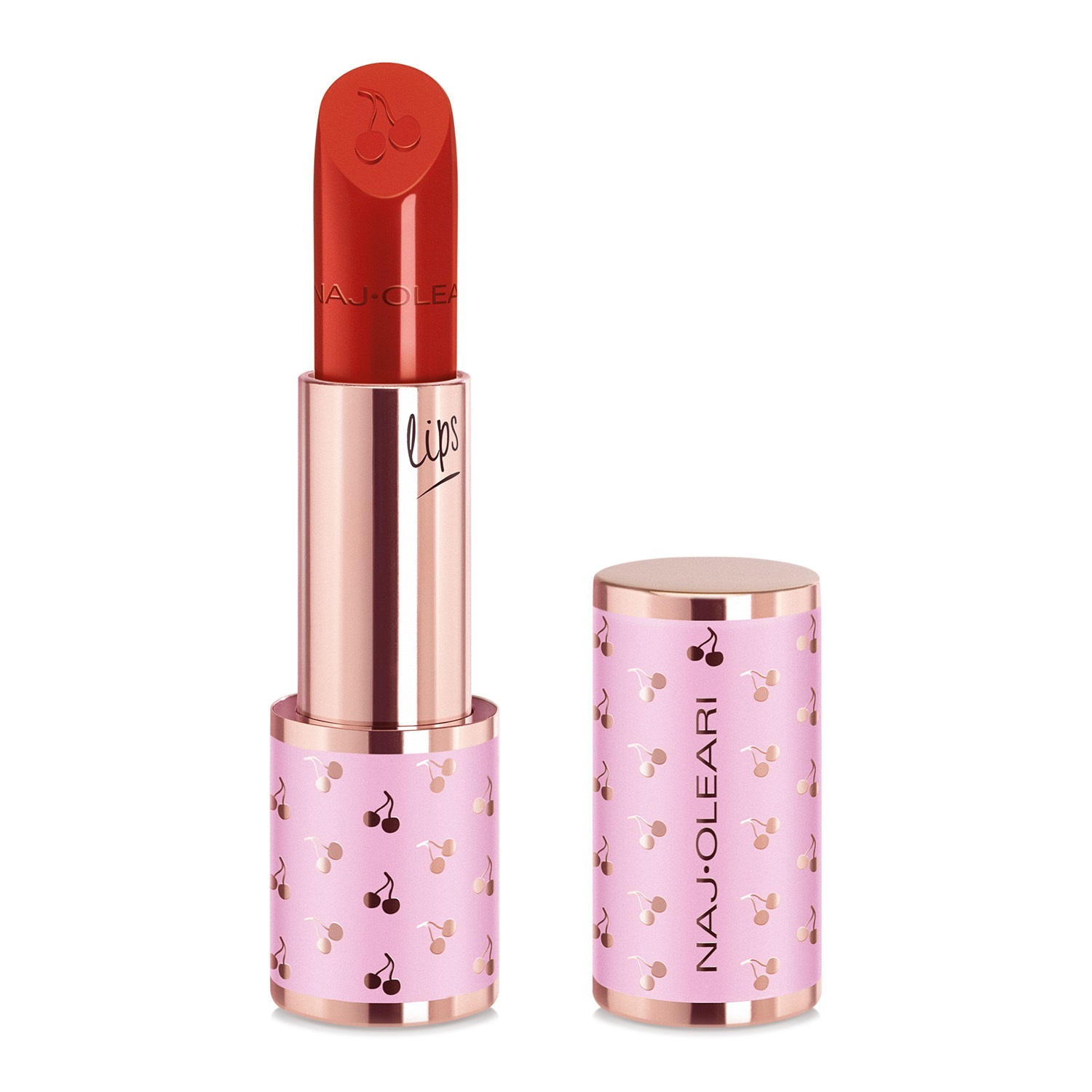 Naj-Oleari Forever Matte Lipstick 04 Rosso Fuoco - Rossetto Opaco con Estratti di Mango Selvatico, 3.5 g