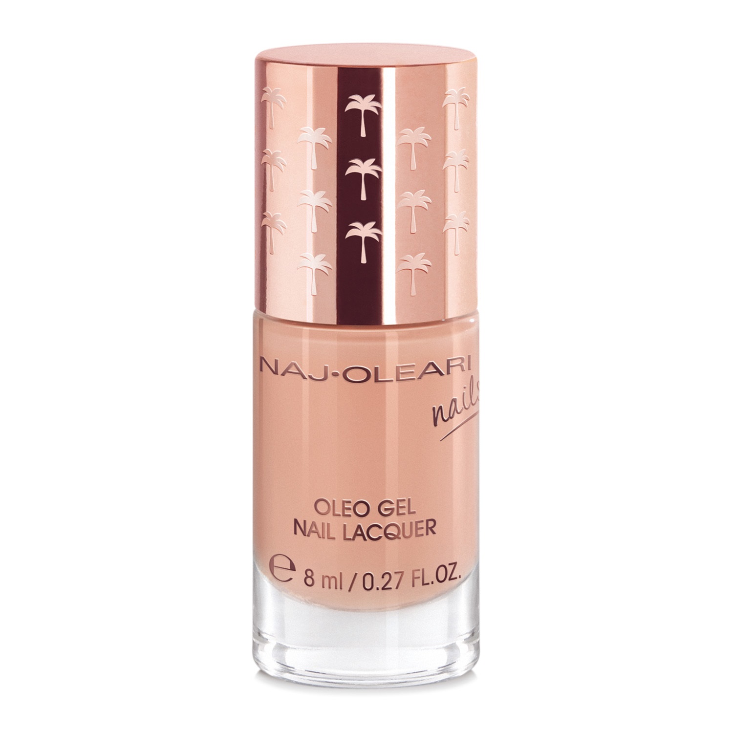 Naj-Oleari Oleo Gel Nail Lacquer 08 Nocciola - Smalto Effetto Gel con Olio di Avocado Nutriente, 8 ml