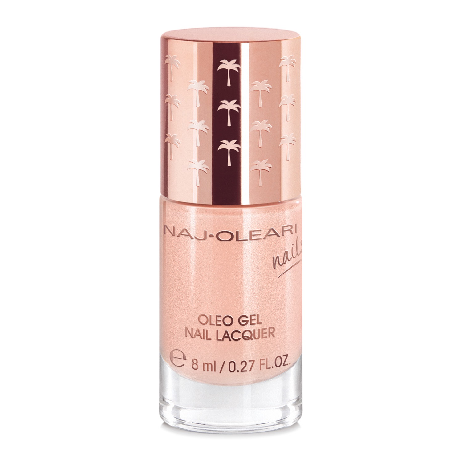 Naj-Oleari Oleo Gel Nail Lacquer 09 Rosa Perlato - Smalto Effetto Gel con Olio di Avocado Nutriente e Pennello Piatto Professionale