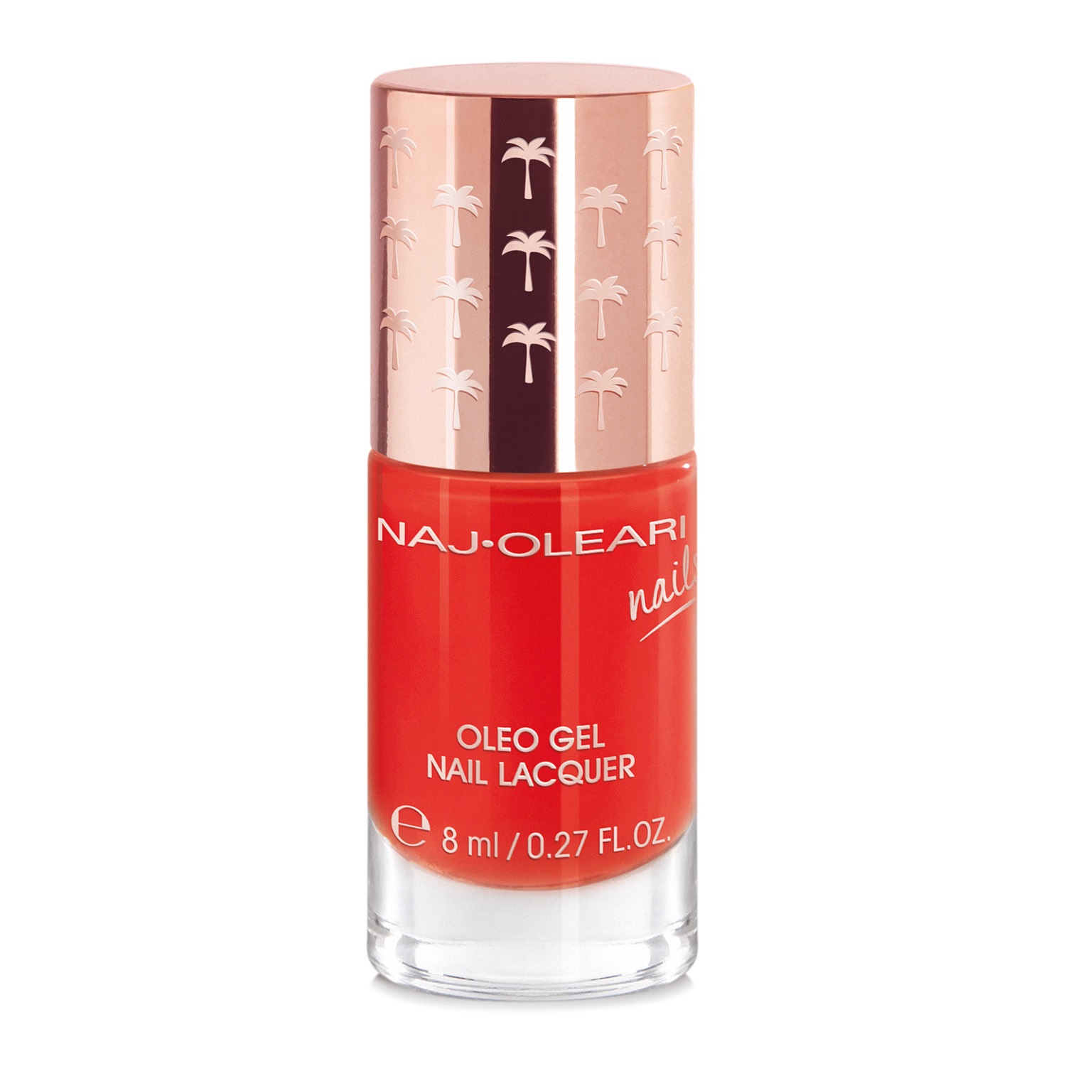 Naj-Oleari Oleo Gel Nail Lacquer 20 - Smalto Effetto Gel Rosso Corallo 8ml con Olio di Avocado Nutriente