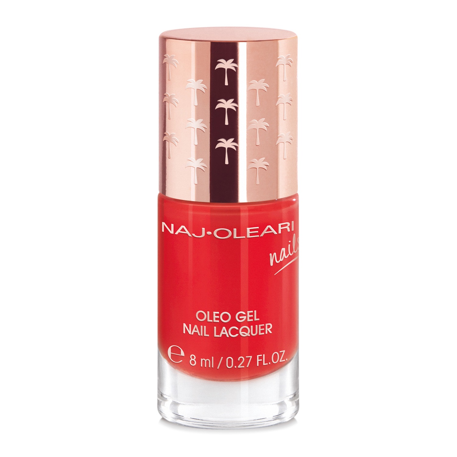 Naj-Oleari Oleo Gel Nail Lacquer 21 - Smalto Effetto Gel Rosso Papavero 8ml con Olio di Avocado Nutriente