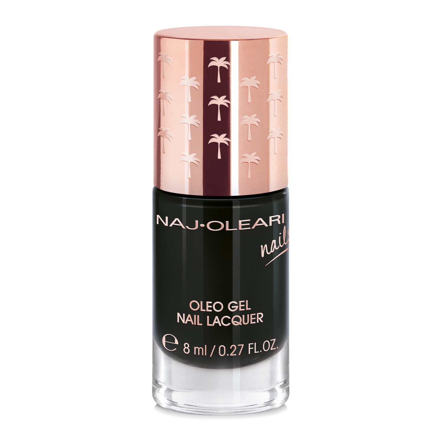 Naj-Oleari Oleo Gel Nail Lacquer 26 Nero - Smalto Effetto Gel Professionale 8ml con Oli Emollienti e Olio di Avocado
