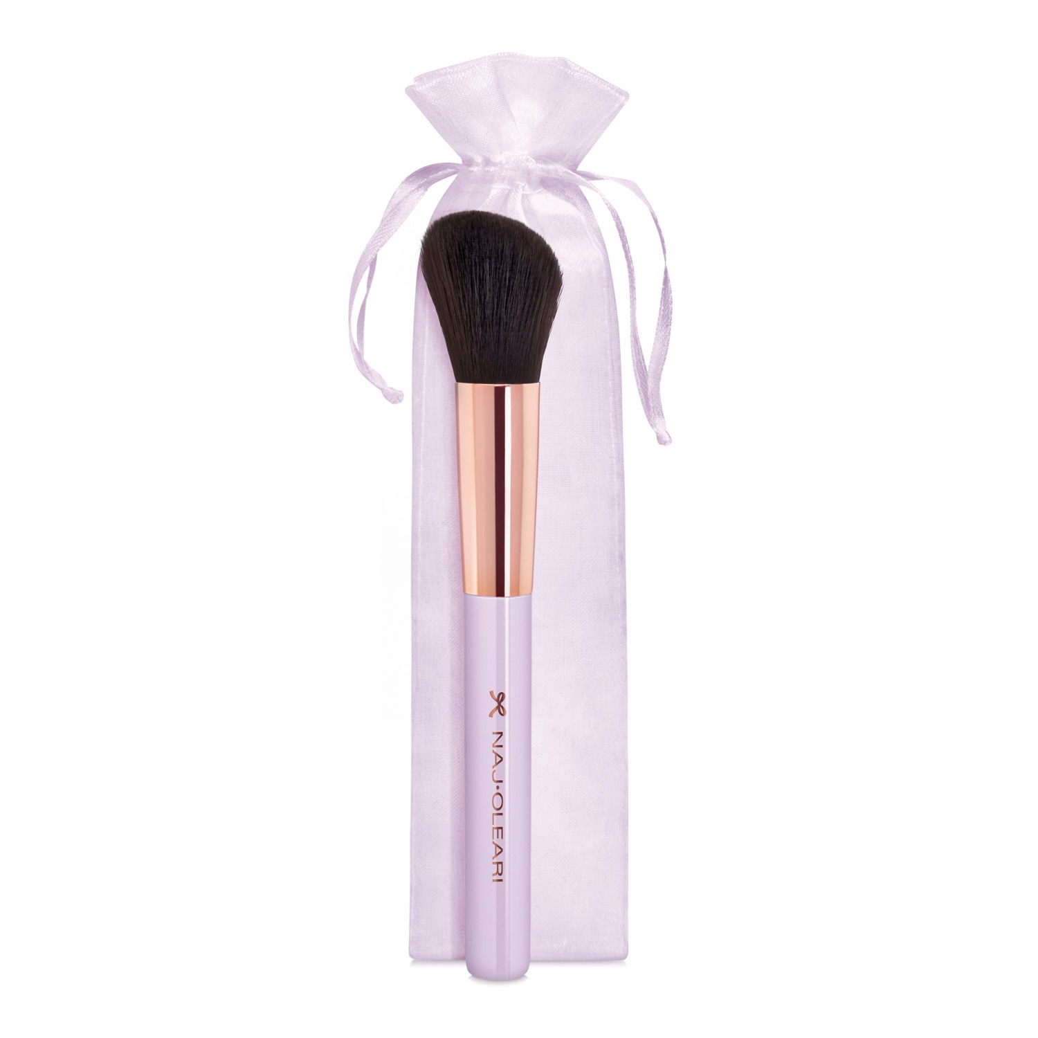 Naj-Oleari Blush Brush - Pennello Viso con Taglio Obliquo per Fard, Terre e Illuminanti in Polvere