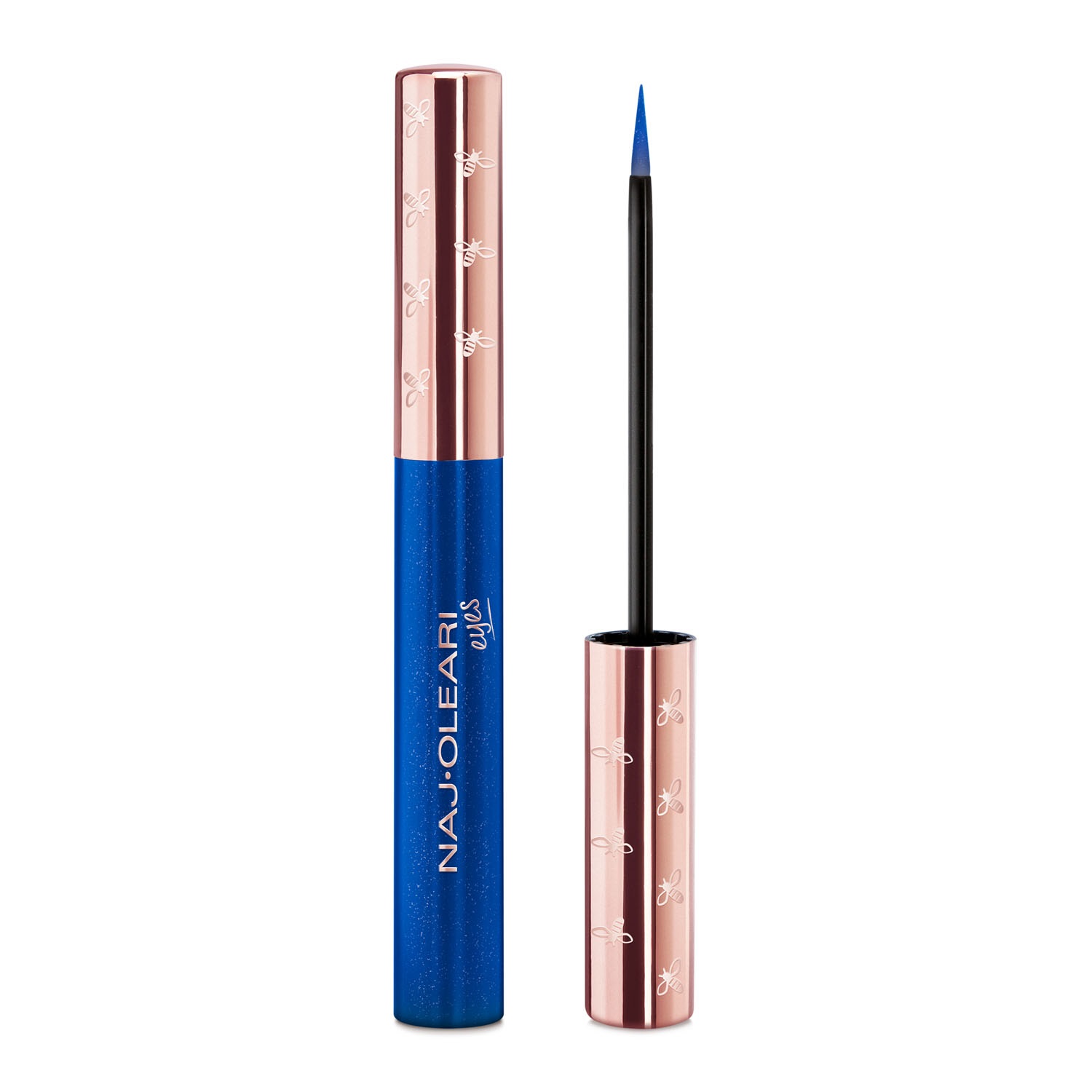 Naj-Oleari Impeccable Eyeliner 02 Blu Magnetico - Eyeliner Liquido Resistente all'Acqua con Tratto Preciso e Intenso, 4 ml