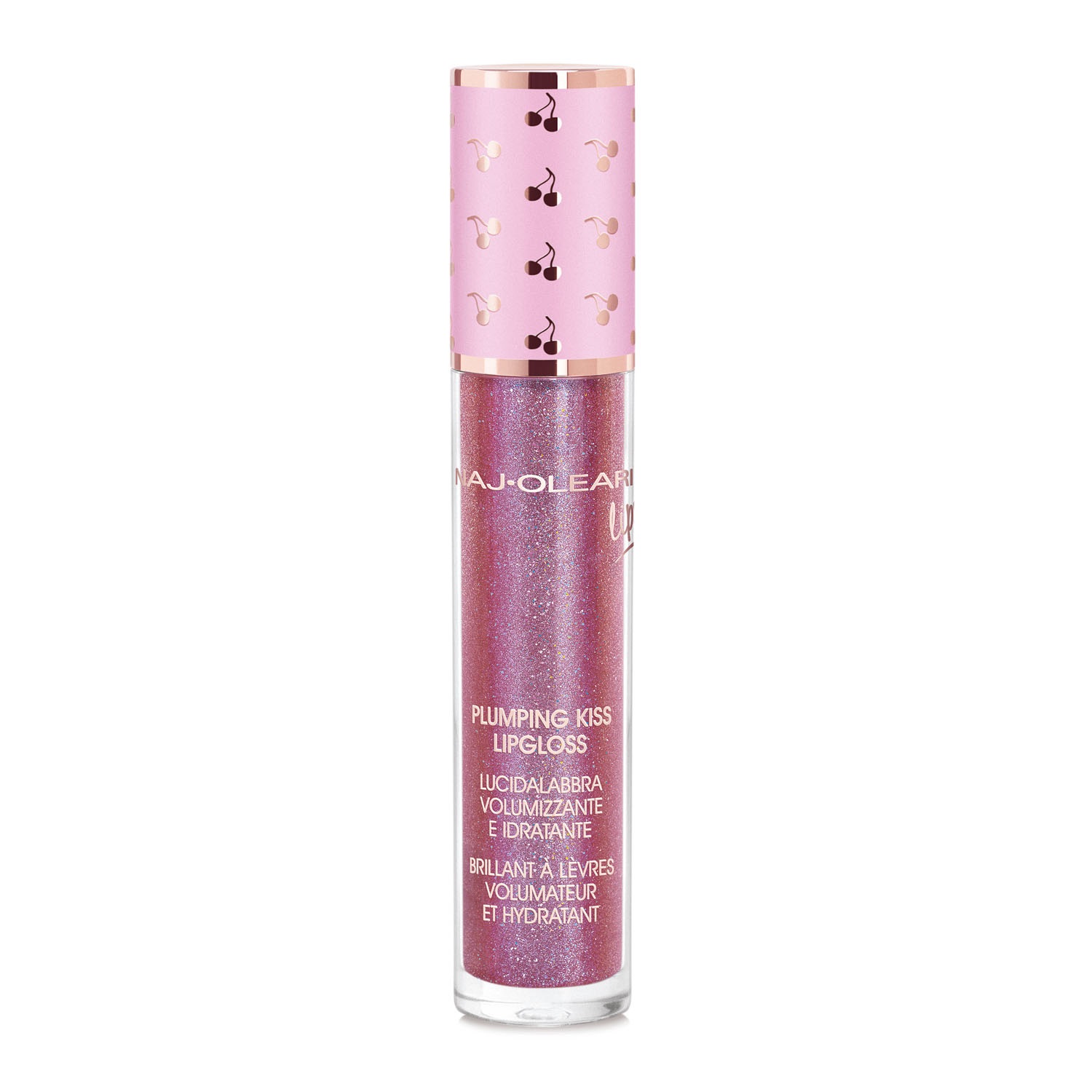 Naj-Oleari Plumping Kiss Lipgloss 12 Orchidea Boreale 6ml - Lucidalabbra Idratante e Volumizzante con Acido Ialuronico