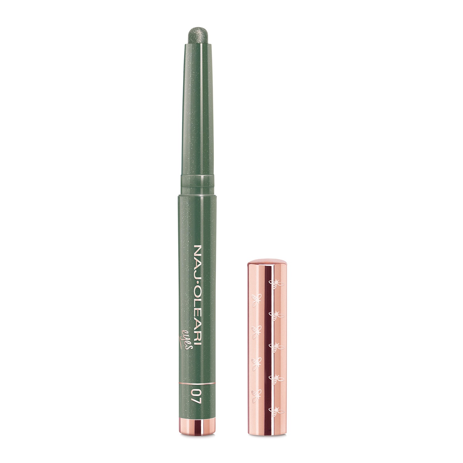 Naj-Oleari Absolute Stay Eyeshadow 07 Verde Velluto - Ombretto in Stick a Lunghissima Tenuta, Resistente all'Acqua, Facile da Applicare e Sfumare