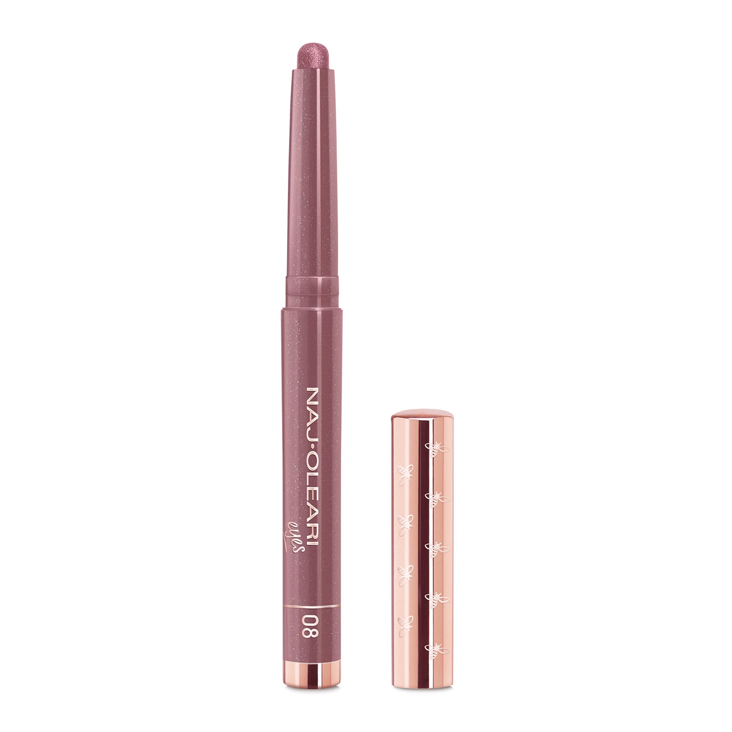 Naj-Oleari Absolute Stay Eyeshadow 08 Borgogna Perlato - Ombretto in Stick a Lunghissima Tenuta e Resistente all'Acqua