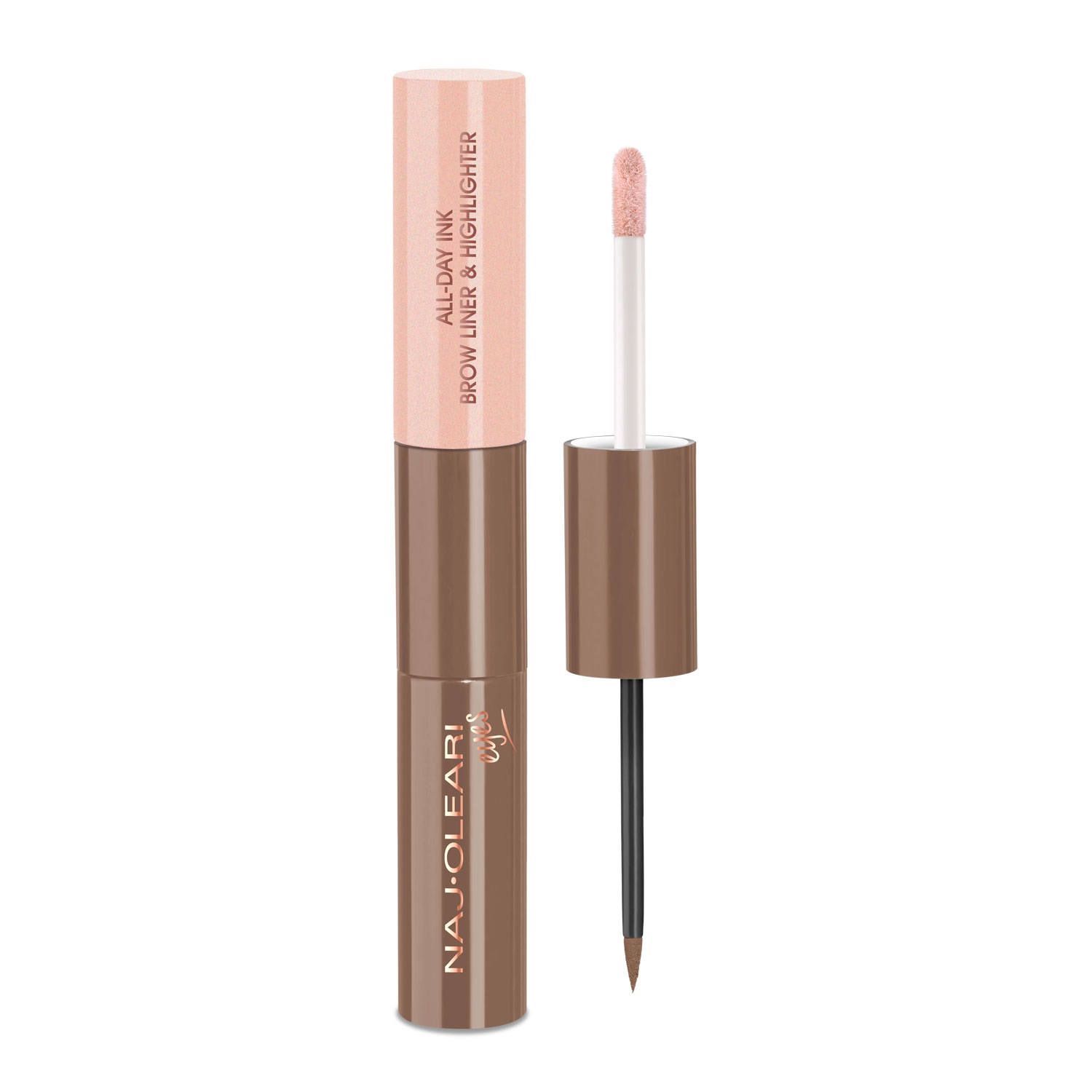 Naj-Oleari All-Day Ink Brow Liner & Highlighter - Colore 01 Bionde, 2.8ml 3.1ml, Resistente all'acqua e Durata fino a 24 ore