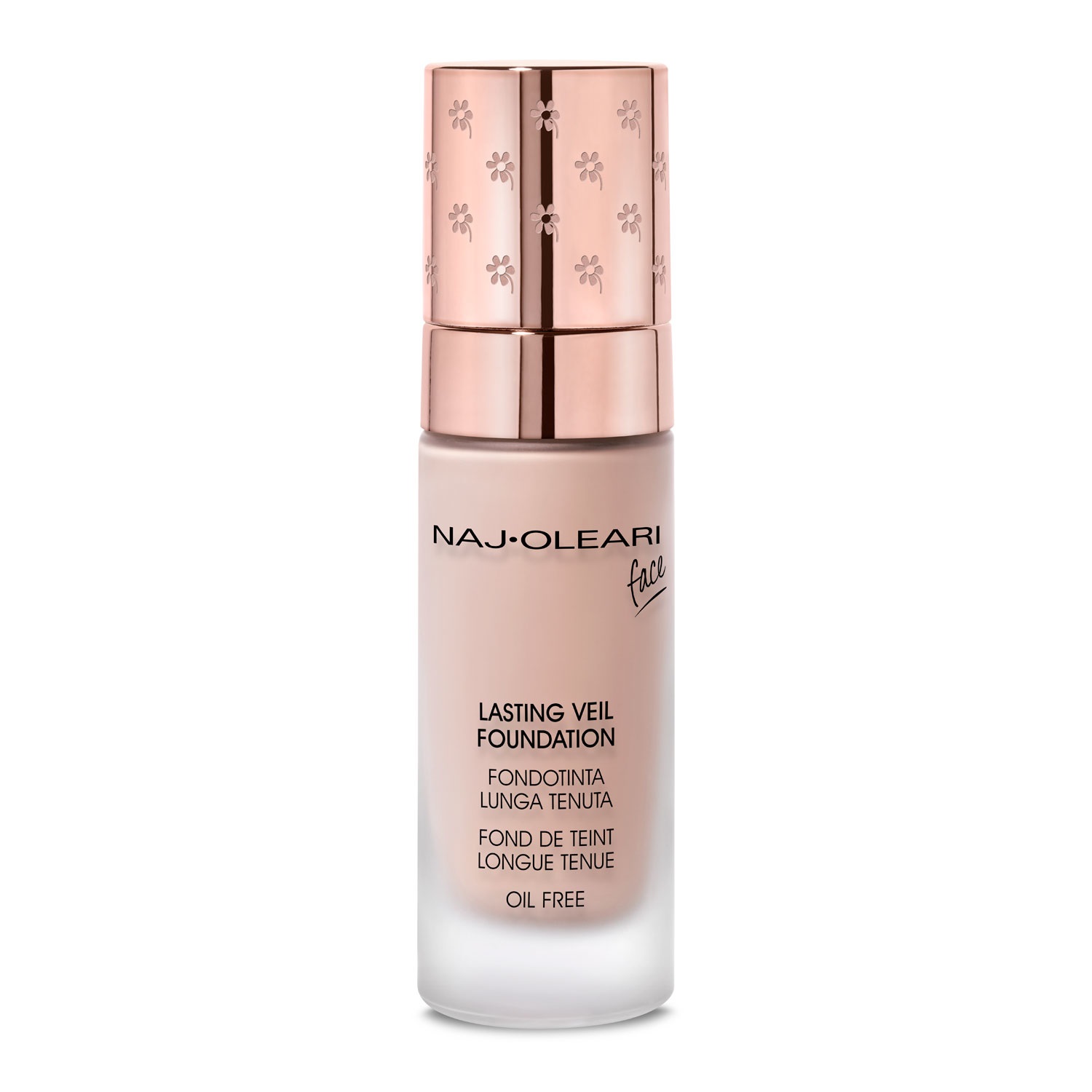 Naj-Oleari Lasting Veil Foundation 102 Rosa Naturale - Fondotinta Fluido Alta Coprenza e Lunga Tenuta 20ml