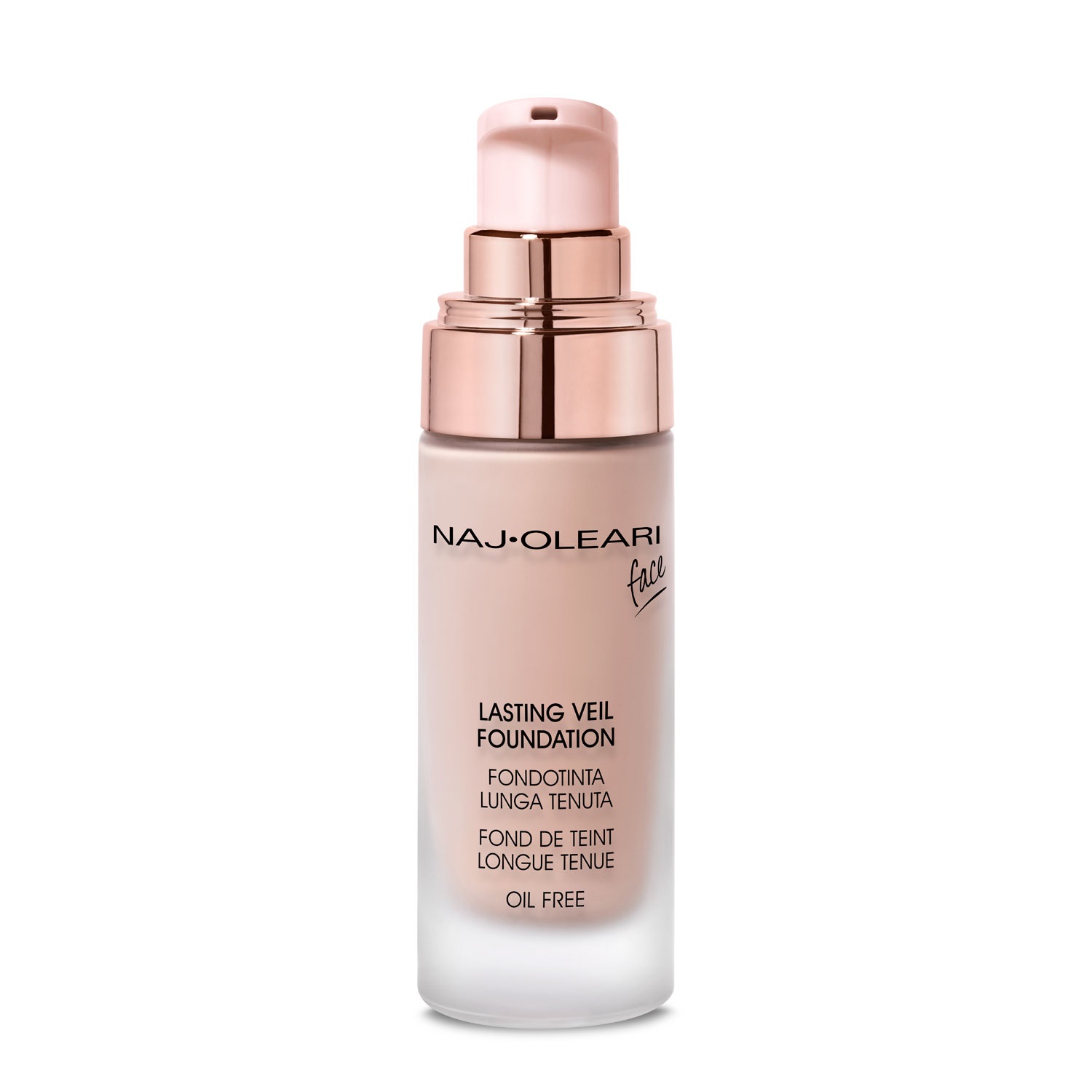 Naj-Oleari Lasting Veil Foundation 102 Rosa Naturale - Fondotinta Fluido Alta Coprenza e Lunga Tenuta 20ml