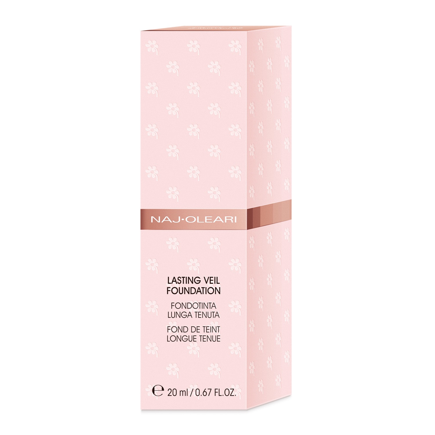 Naj Oleari Lasting Veil Foundation 105 Biscotto Rosato - Fondotinta Fluido Lunga Tenuta 20 ml