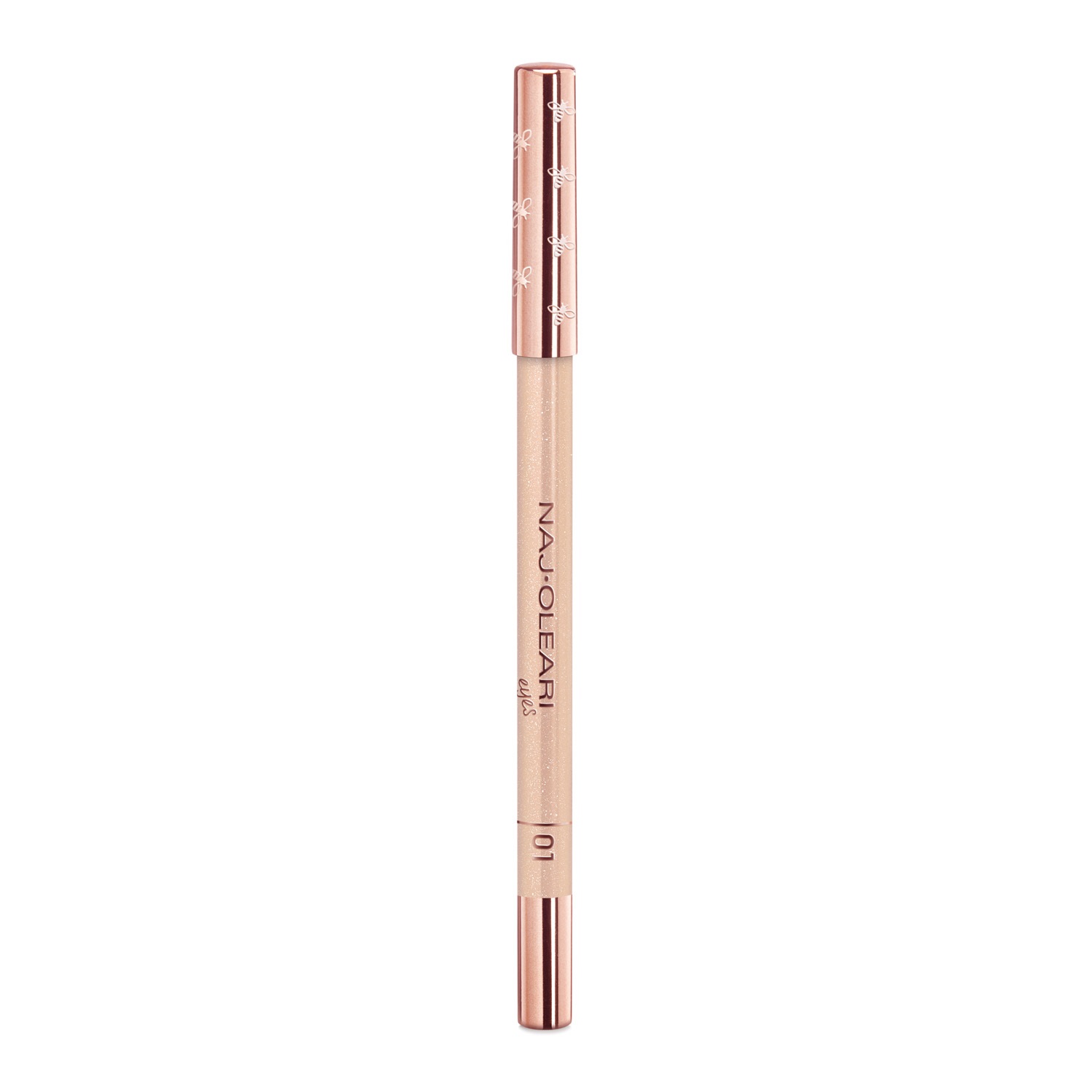 Naj-Oleari Luminous Eye Pencil 01 Oro - Matita Eyeliner Resistente all'Acqua con Formula a Base di Cere, Texture Liquida e Lunga Tenuta