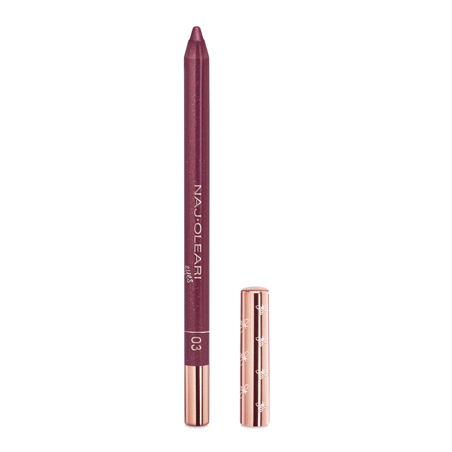Naj-Oleari Luminous Eye Pencil 03 Borgogna Perlato - Matita Occhi Lunga Tenuta, Resistente all'Acqua
