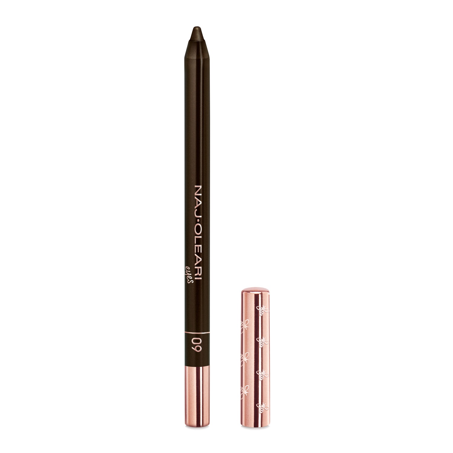 Naj-Oleari Luminous Eye Pencil - Matita Occhi Lunga Tenuta 09 Marrone Scuro Mat, 1.2g, Resistente all'Acqua