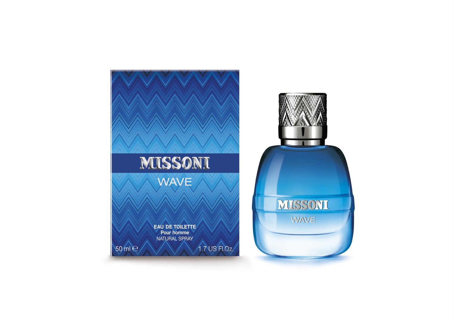 Missoni Wave Eau de Toilette 50ml - Fragranza Maschile Fresca e Agrumata con Note Marine e Vaniglia