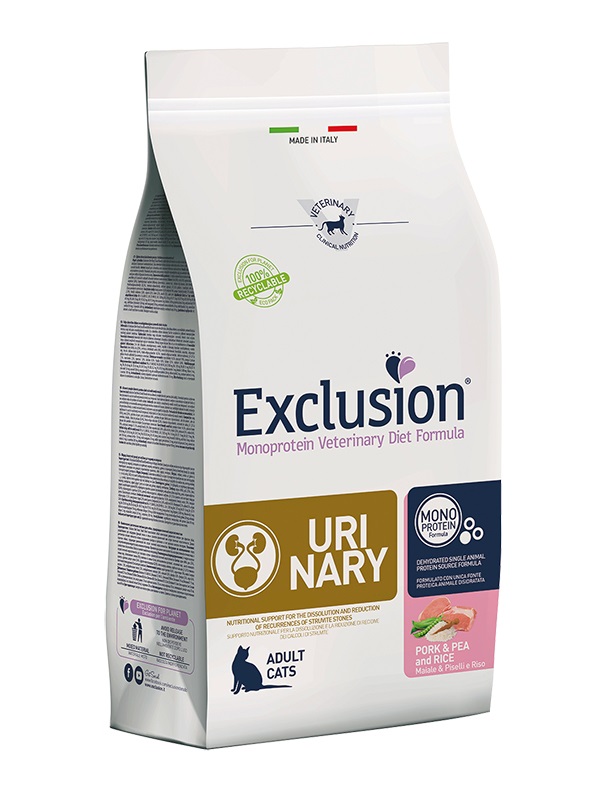 Exclusion 8011259004215 cibo secco per gatti 1,5 kg Adulto Pisello, Maiale, Riso