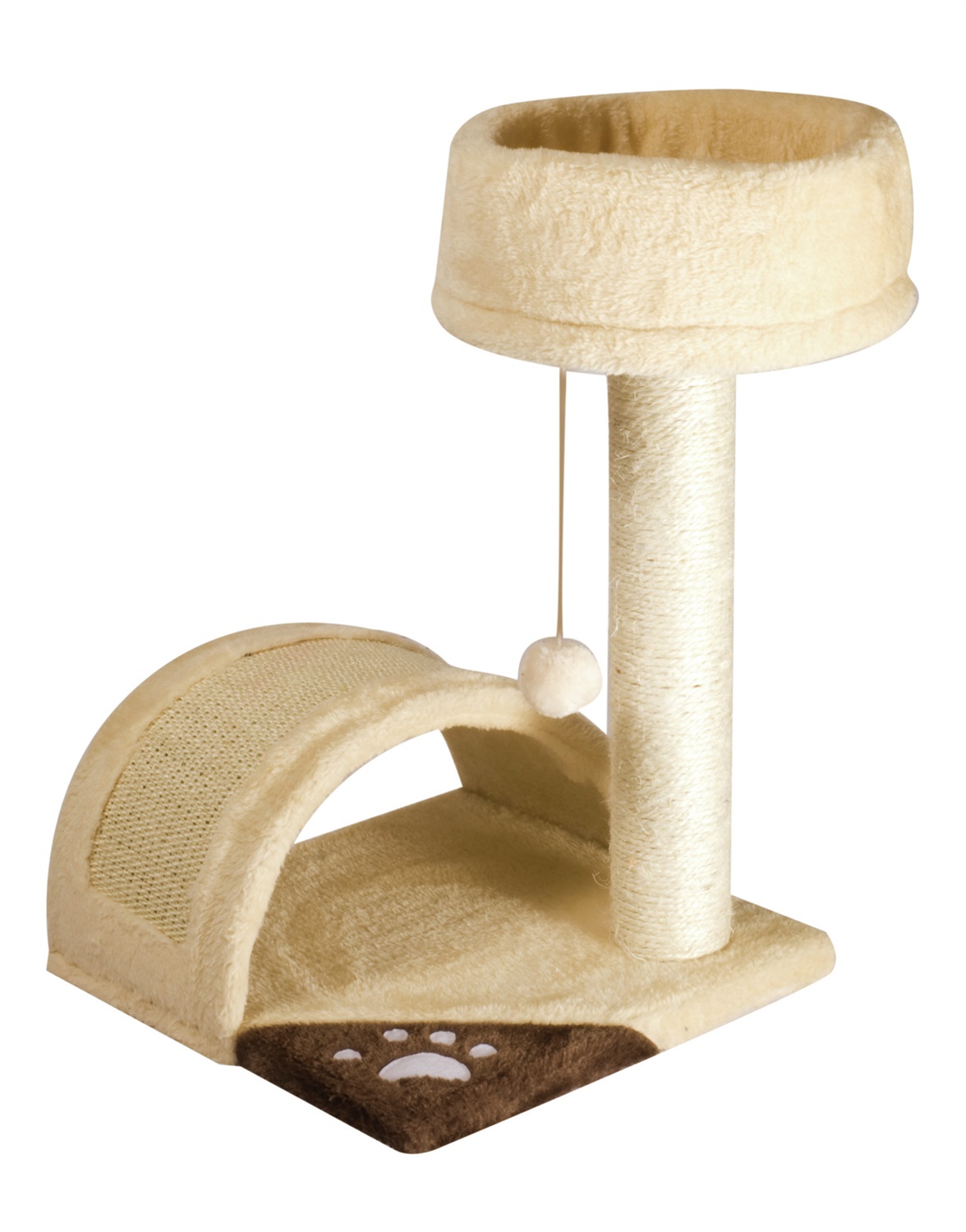 Cat&Rina Classic Minèu Tiragraffi per Gatto con Piattaforma Giochi e 1 Ripiano Superiore - Dimensioni 36x33x52h cm