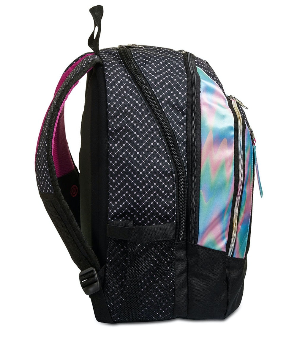 Seven Zaino Advanced Feeling Free - Zaino con Speaker Wireless, Tasca Porta Borraccia, Dimensioni 43x31x24 cm, Capacità 30 LT, per Bambine e Ragazze, Nero