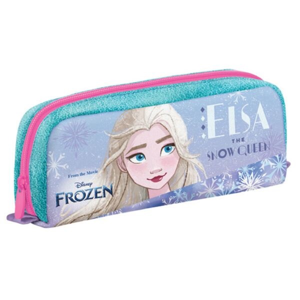 Seven Astuccio Frozen - Bustina in Tessuto Poliestere con Inserto in Ecopelle Iridescente, Dimensioni 22 x 9 x 5,5 cm