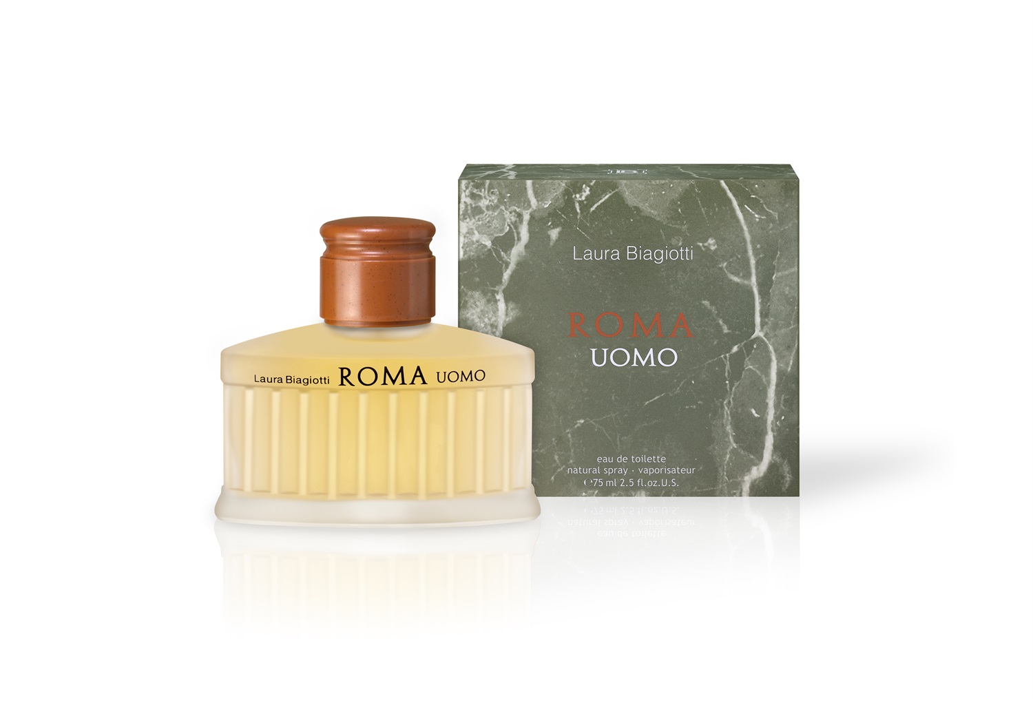 Laura Biagiotti Roma Uomo Eau de Toilette 75ml - Profumo Orientale Legnoso con Note di Pompelmo Rosa, Basilico, Cedro e Vaniglia
