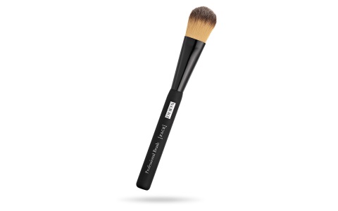 PUPA Milano Pennello Fondotinta - Rotondo e Piatto, Setole Sintetiche, Applicazione Facile senza Striature