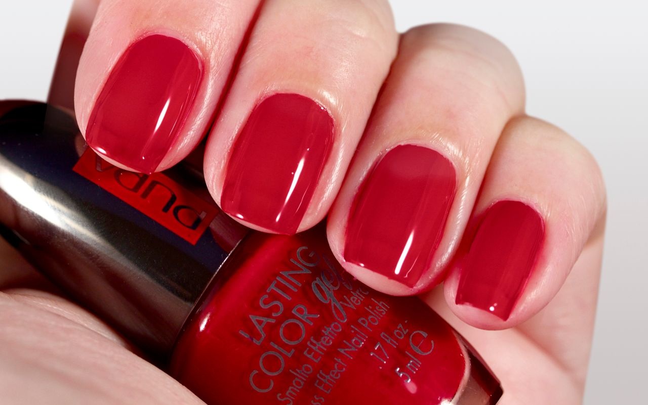 PUPA Milano Lasting Color Gel 041 Explosive Ruby - Smalto effetto vetro ultra lucido, 5 ml, senza lampada UV, ipoallergenico