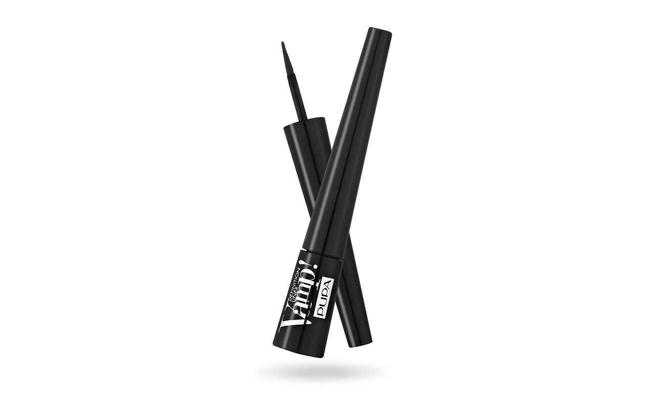 Pupa Vamp! Definition Liner Eyeliner 100 Extra Black 2,5 ml - Applicatore in Feltro, Colore Ultra Pigmentato e Asciugatura Rapida
