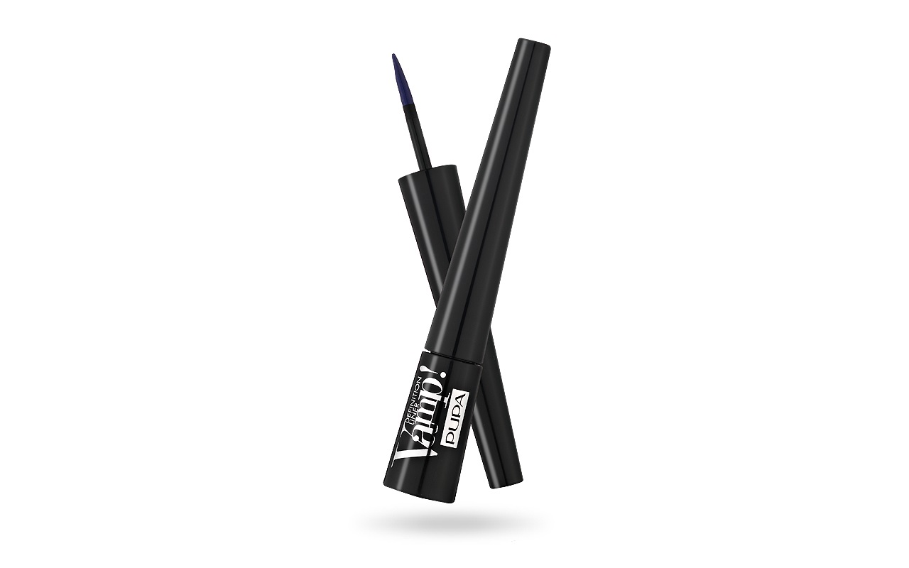 PUPA Vamp! Definition Liner Eyeliner 300 Deep Blue 2,5 ml con Applicatore in Feltro - Tratto Preciso e Ultra Pigmentato