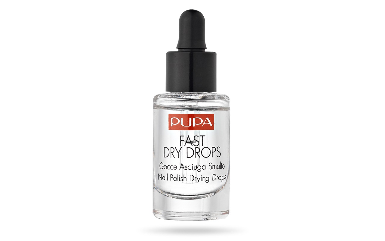 PUPA Milano Fast Dry Drops - Gocce Asciuga Smalto per Unghie 7 ml con Olio di Arachidi e Vitamina E