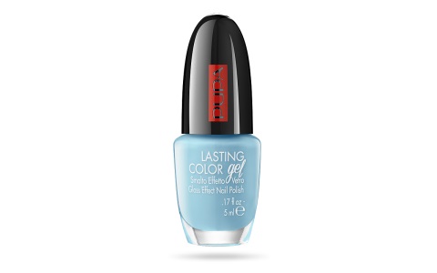 PUPA Milano Lasting Color Gel 077 Bubble Blue Smalto Ultra Lucido 5 ml - Effetto Ultra Lucido e Plumping, Asciugatura Rapida