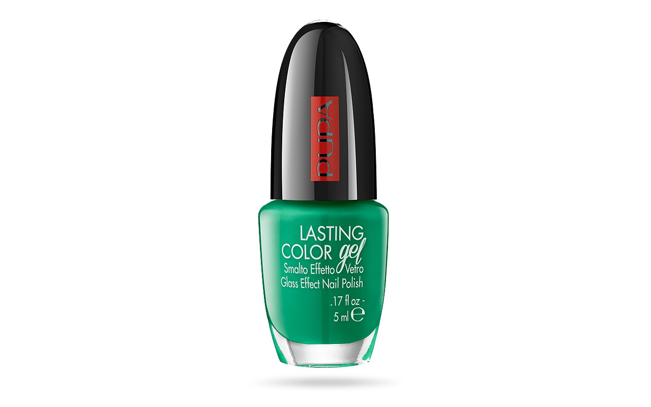 PUPA Milano Lasting Color Gel 080 Peppermint - Smalto Effetto Gel Ultra Lucido 5 ml, Applicazione Senza Lampada UV, Colore Ultra Pigmentato