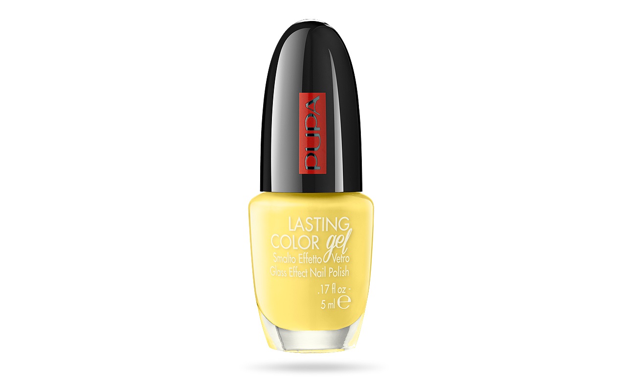 PUPA Milano Lasting Color Gel 082 Sunny Yellow - Smalto Effetto Gel Ultra Lucido 5 ml Senza Lampada UV