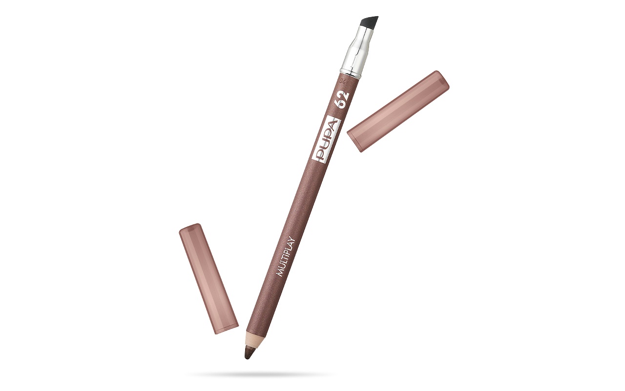 Pupa Milano Matita Occhi Multiplay 62 Golden Brown - Eyeliner, Ombretto e Kajal - 1,2 g, Adatta per Occhi Sensibili e Lenti a Contatto
