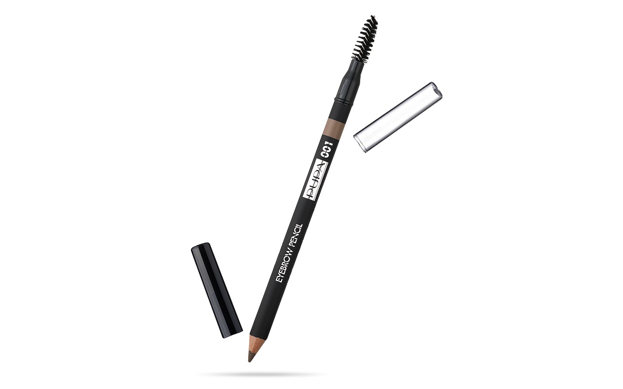 PUPA Milano Eyebrow Pencil 001 Blonde - Matita Sopracciglia Waterproof a Lunga Tenuta con Spazzolino