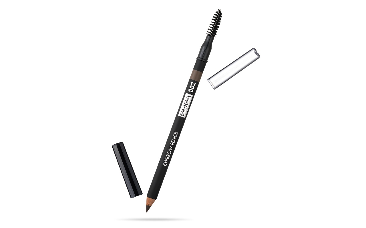 PUPA Milano Eyebrow Pencil 002 Brown - Matita Sopracciglia Waterproof a Lunga Tenuta con Tratto Strutturato e Spazzolino Inclusi