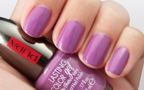 PUPA Lasting Color Gel 105 Brillante Orquídea 5ml - Smalto effetto vetro, ultra lucido e pigmentato