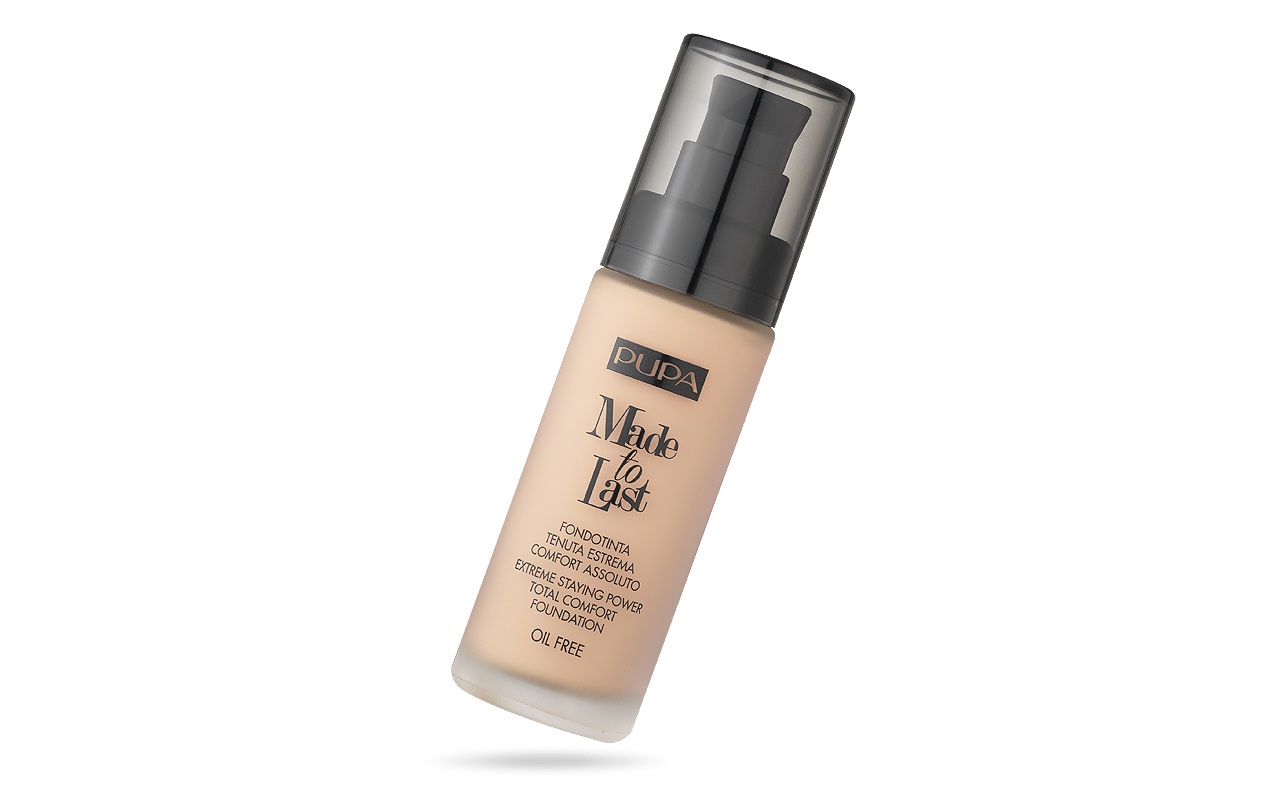 Pupa Made to Last Fondotinta 020 Light Beige 30ml - Tenuta Estrema, Comfort Assoluto, Oil Free