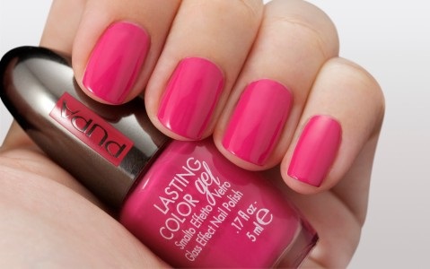 PUPA Lasting Color Gel 128 Spicy Fuchsia - Smalto Ultra Lucido 5 ml con Effetto Vetri e Texture Volumizzante