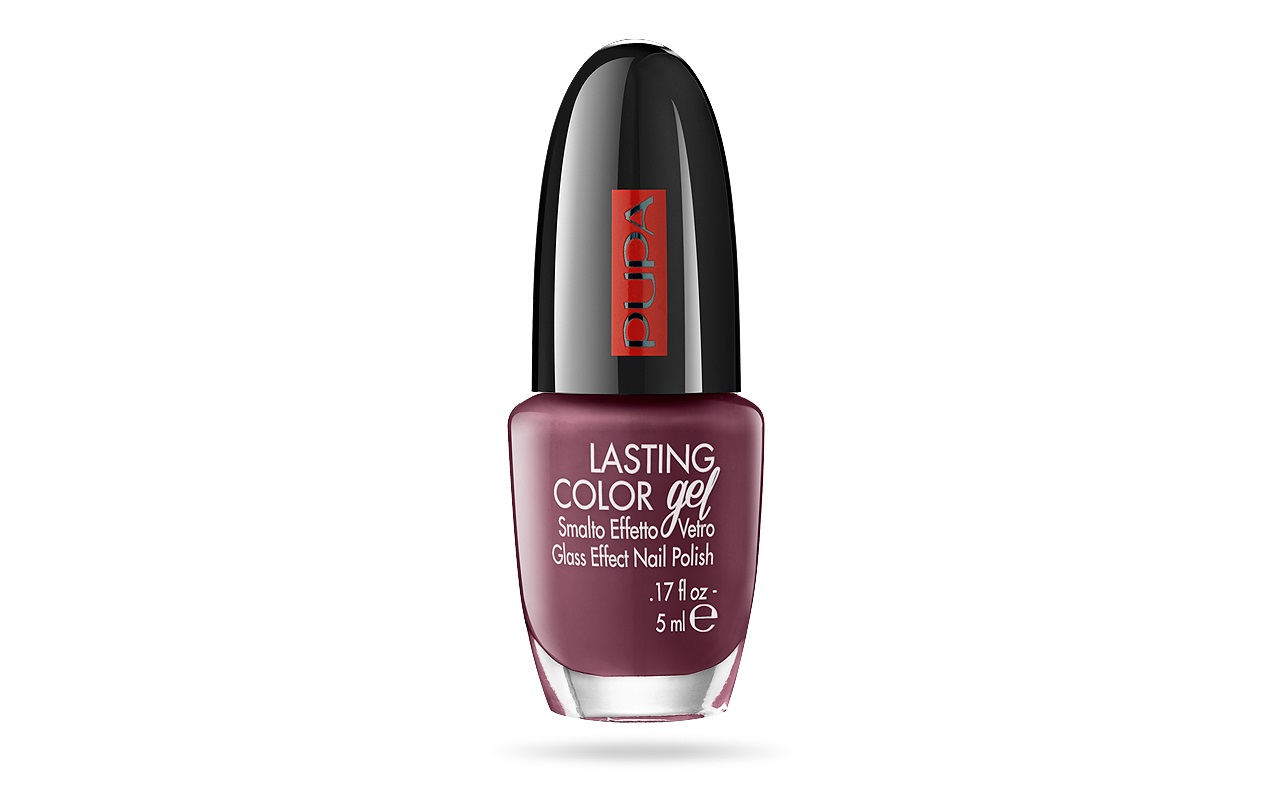 PUPA Milano Lasting Color Gel 145 Smoked Plum - Smalto Ultra Lucido Effetto Vetro 5 ml