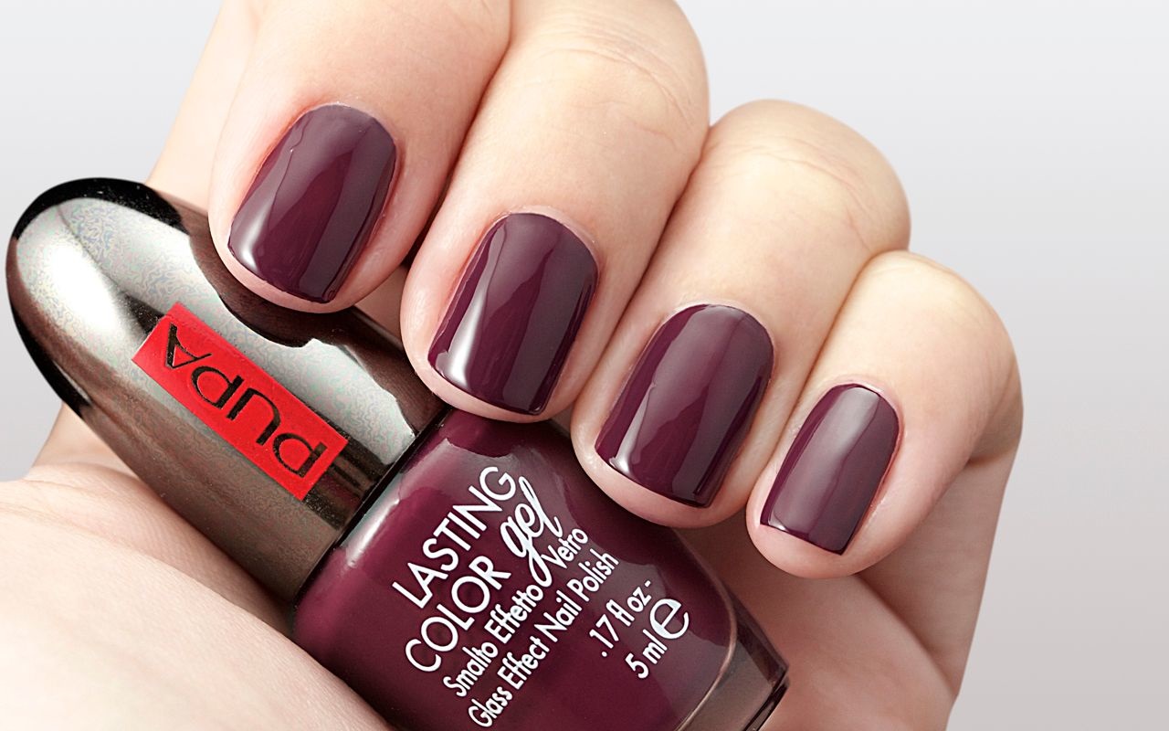 PUPA Milano Lasting Color Gel 145 Smoked Plum - Smalto Ultra Lucido Effetto Vetro 5 ml