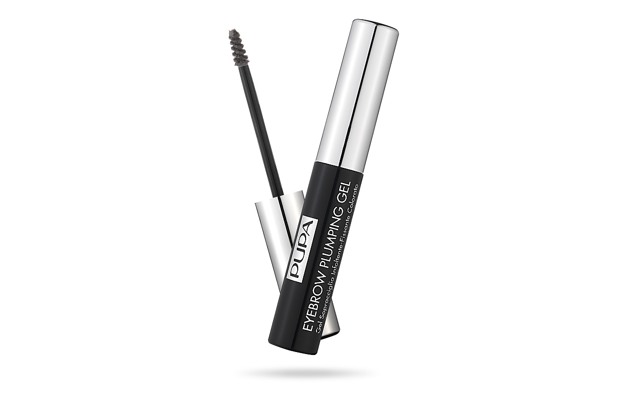 PUPA Milano Eyebrow Plumping Gel Dark Brown 003 - 4 ml, Mascara per Sopracciglia, Fissaggio, Ispessimento e Idratazione